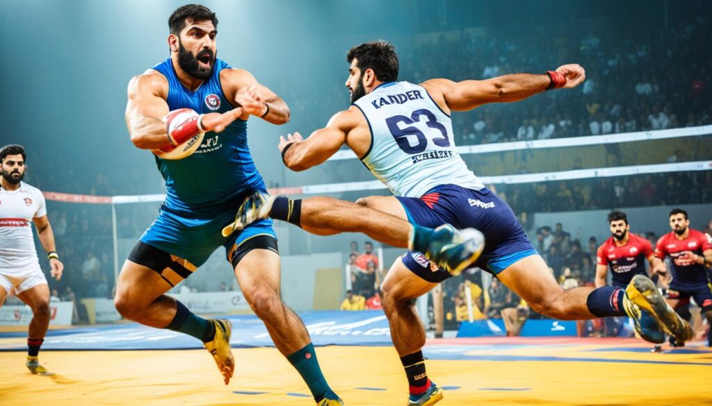 why do kabaddi players hold hands
